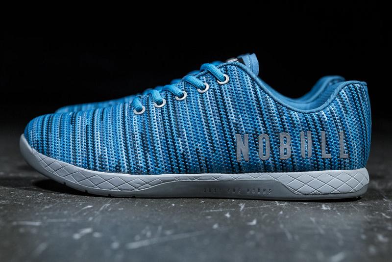 Men's Nobull Linear Trainers Blue | SG T2203C